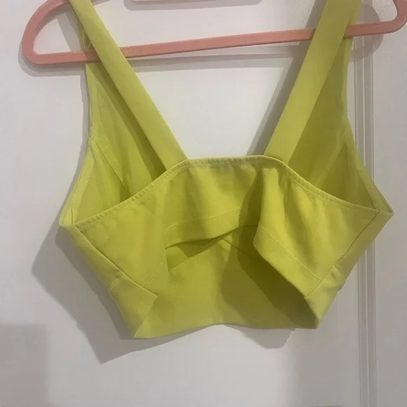 Light Green Yellow Crop Top - Picture 5 of 7
